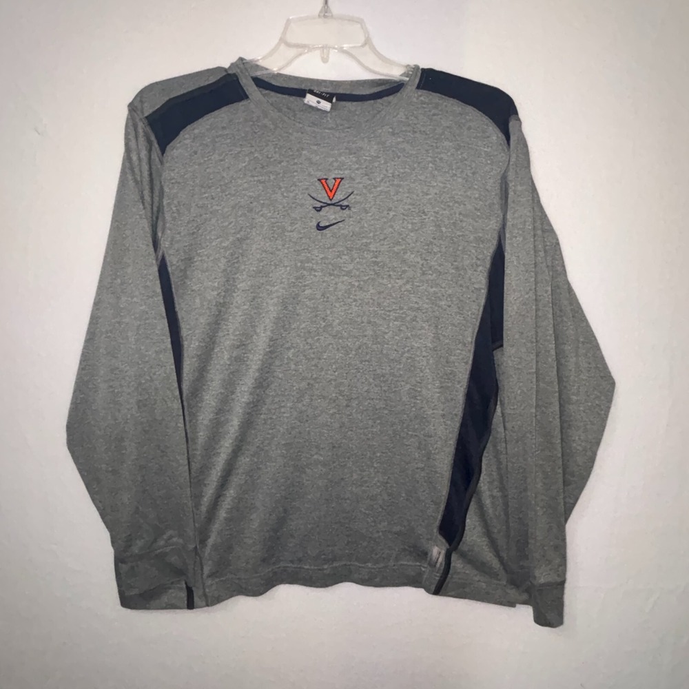 Nike University of Virginia UVA Dri Fit Long Sleeve Athletic shirt men's 2XL